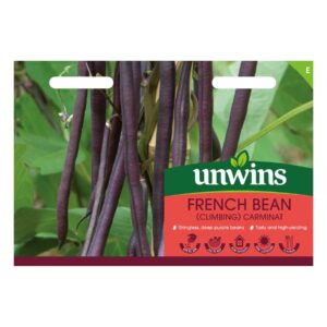 Unwins Vegetable Climbing French Bean Carminat - 50 Seeds
