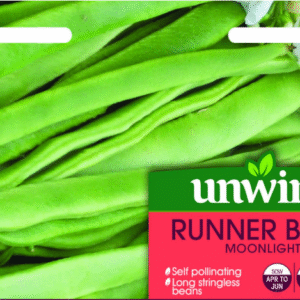 Unwins Runner Bean Moonlight  35 Seeds